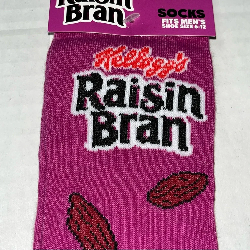 Odd Sox Kellogg’s‎ Raisin Bran Crew Length Novelty Fun Socks NWT